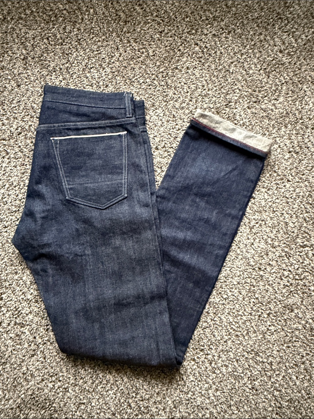 Men’s premium selvedge denim Dark Slim Fit Jeans size 32x36